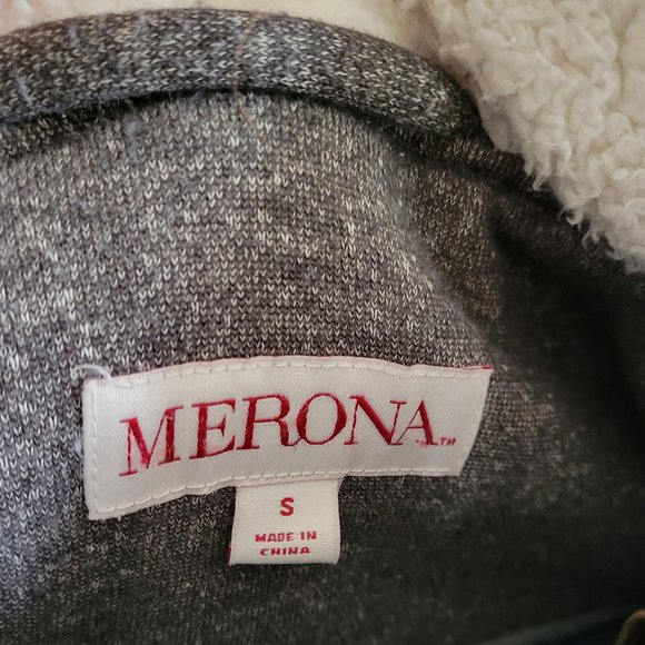 Heavy Gray Hooded Zip Up Sweatshirt/Sweater - Picture 2 of 3